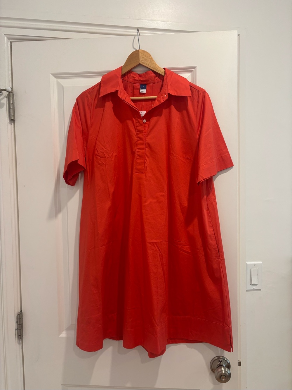 Old navy swing style Red Short-Sleeve Polo Shirt dress